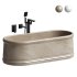 Grandeur Pietra Grey Marble Freestanding Bath 1780mm - Thumbnail 2