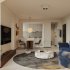 Modern living room and dining room interior scene - Thumbnail 2