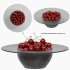 Low Glass Bowl Centerpiece with Cherrys - Thumbnail 1