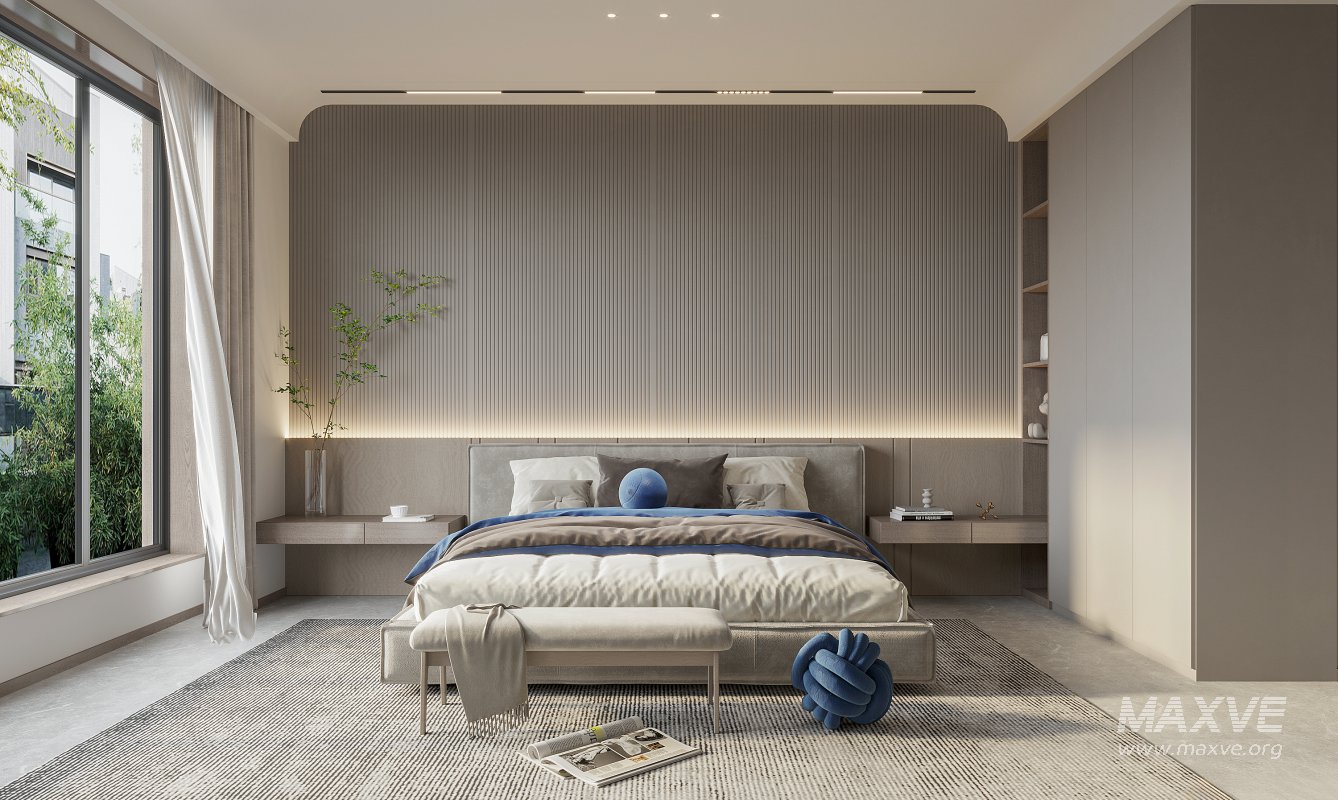 modern bedroom and bathroom - Image 2