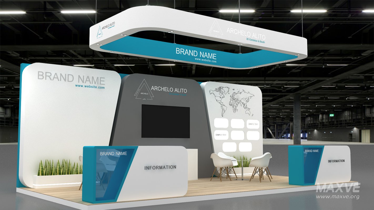 3d exhibition booth stand - Image 2
