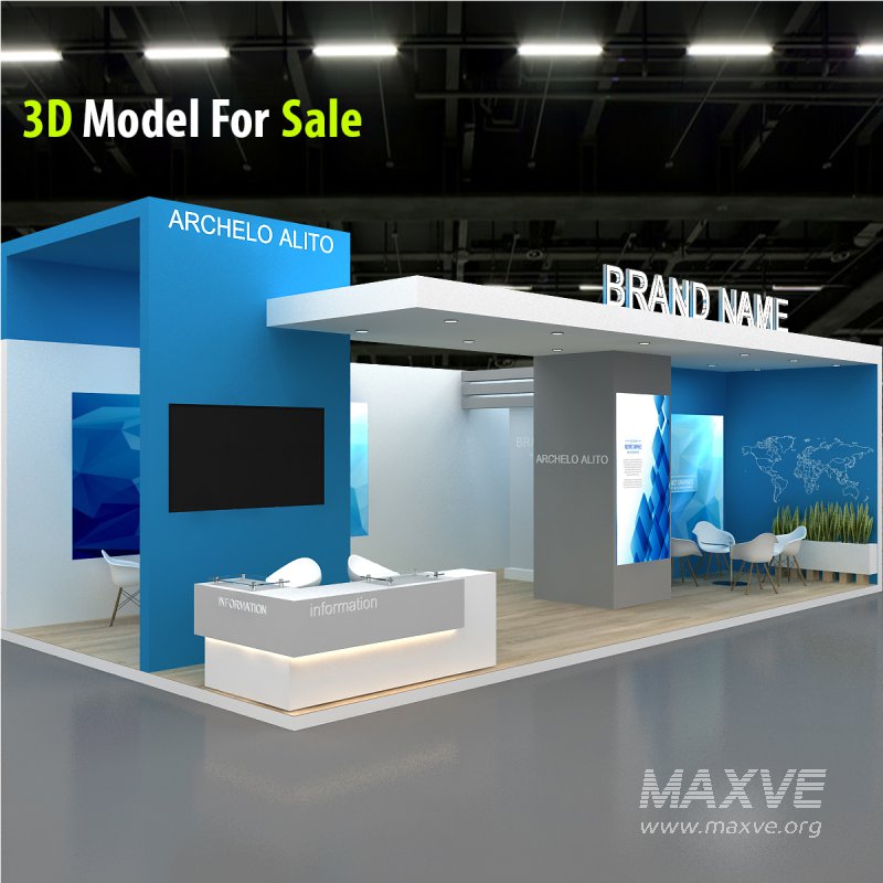 3d model exhibition stand - Image 7