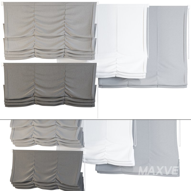 Roman Blinds Curtain Set 047 - Image 2