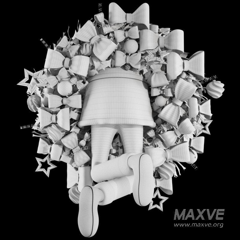 Santa Claus Wearth Christmas Decor - Image 3