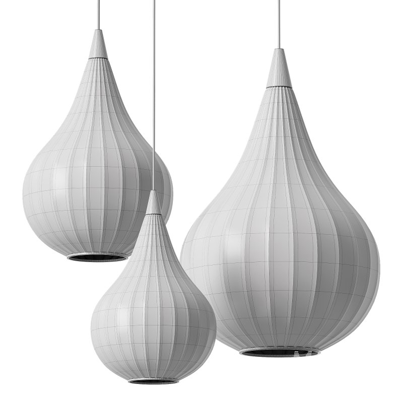 French Fabric Pendant Light - Image 5