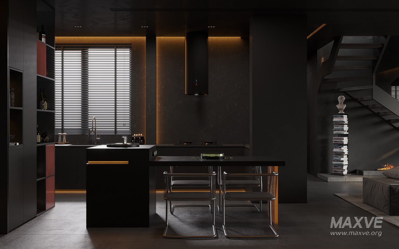 Dark living room and dining room - Image 6