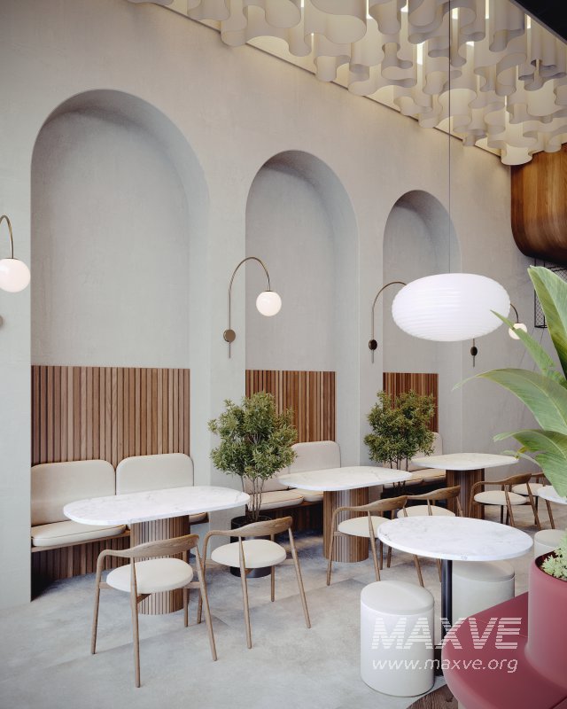 Coffee Shop 3D Model – Interior & Exterior | 3ds Max + Corona Renderer - Image 8