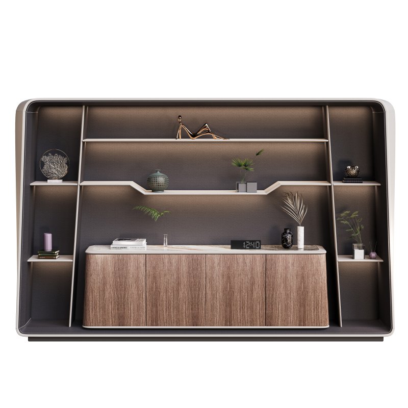 Office luxury bookcase cabinet H09 - Image 2