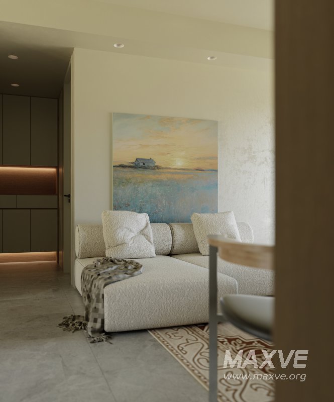 Modern living room and dining room interior scene - Image 4