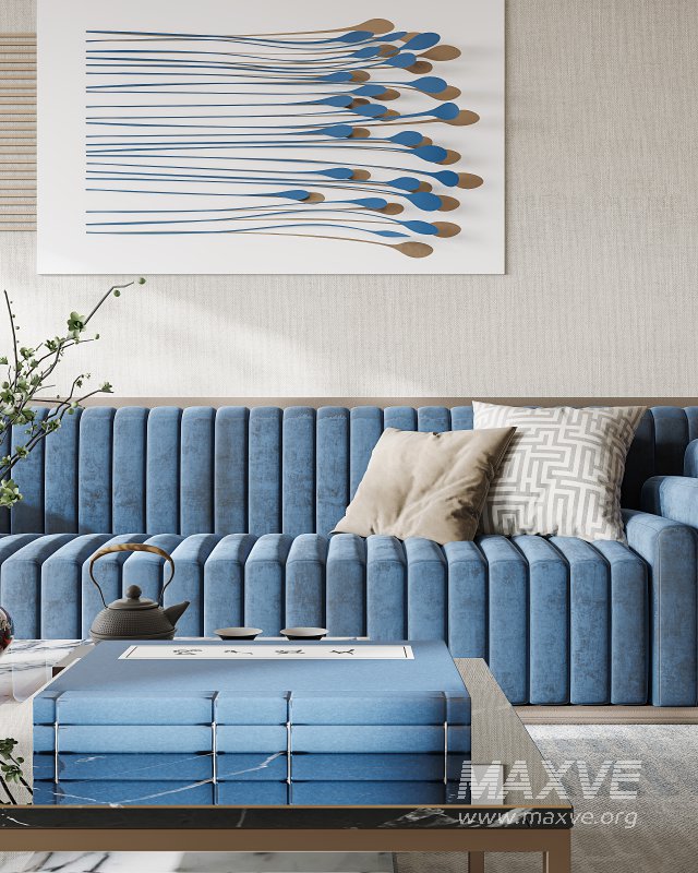 Modern living room and dining room interior scene - Image 6