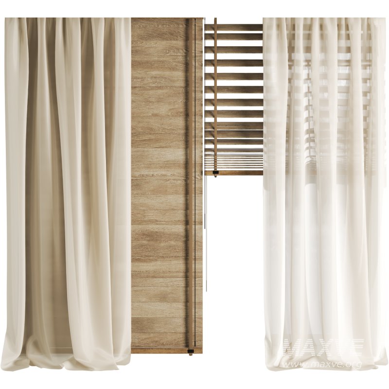 Silk and Wooden Blinds Set 037 - Image 2