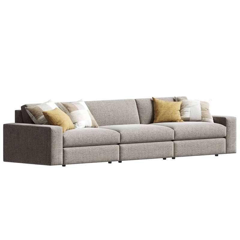 Kipton Wide Arm Three Piece Modular Sofa - Image 2