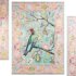 Apollo Botanical Birds Ushak Tropical Green Multi Color Rug - Thumbnail 2