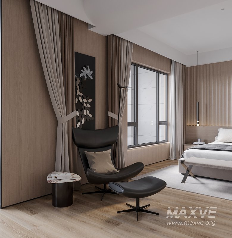 Modern bedroom and bathroom office room - Image 3