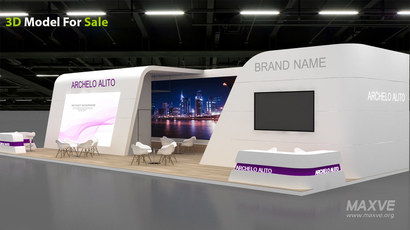 exhibition booth stand 3d Model - Image 1