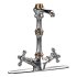 Kitchen Faucet Vintage White Cross 2 Handles Single Hole - Thumbnail 3