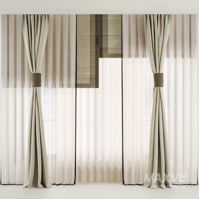Silk and Cotton Curtain Set 72 - Image 1