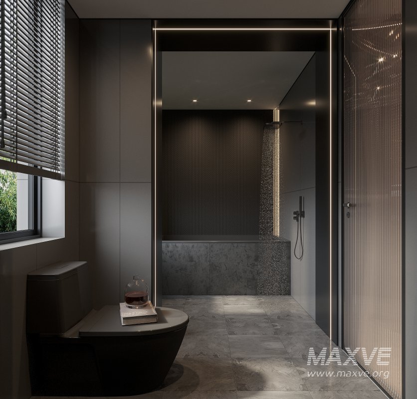 modern bathroom and bedroom - Image 2