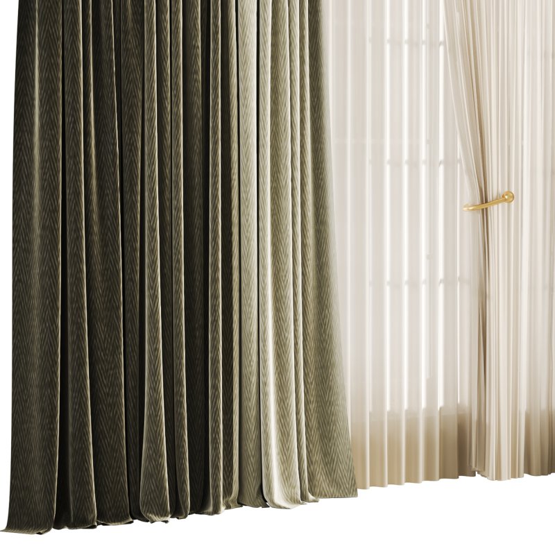 Silk and Cotton Curtain 033 - Image 1