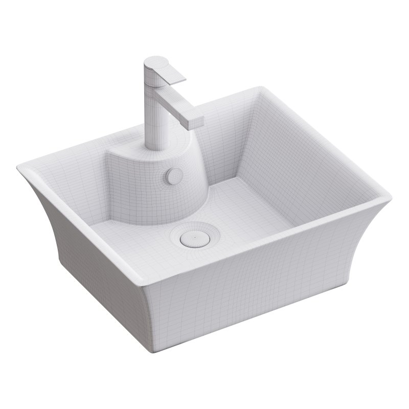Square Countertop Vessel Bathroom Sink - Image 3
