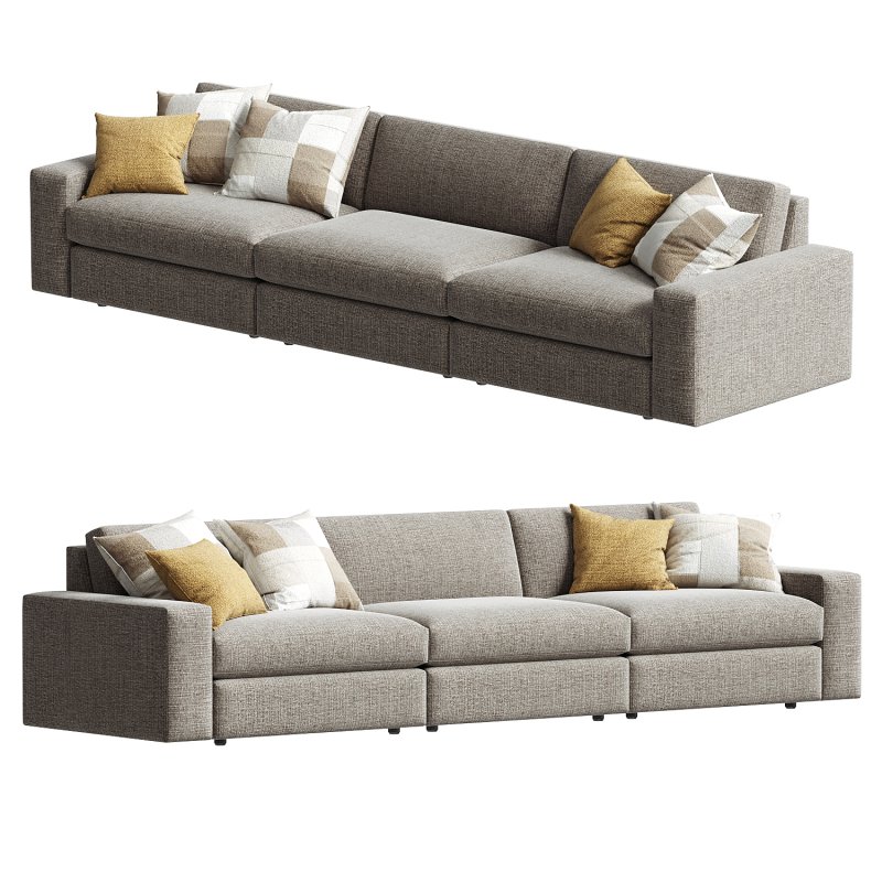 Kipton Wide Arm Three Piece Modular Sofa - Image 5