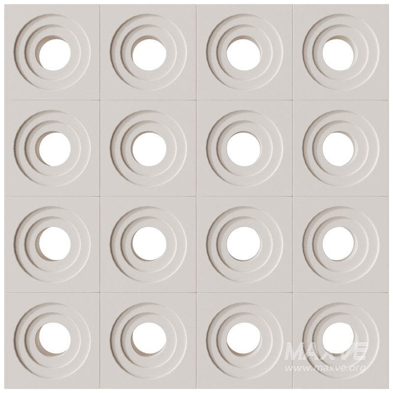 Modular Wall 05 Crater White by Tesselle - Image 1
