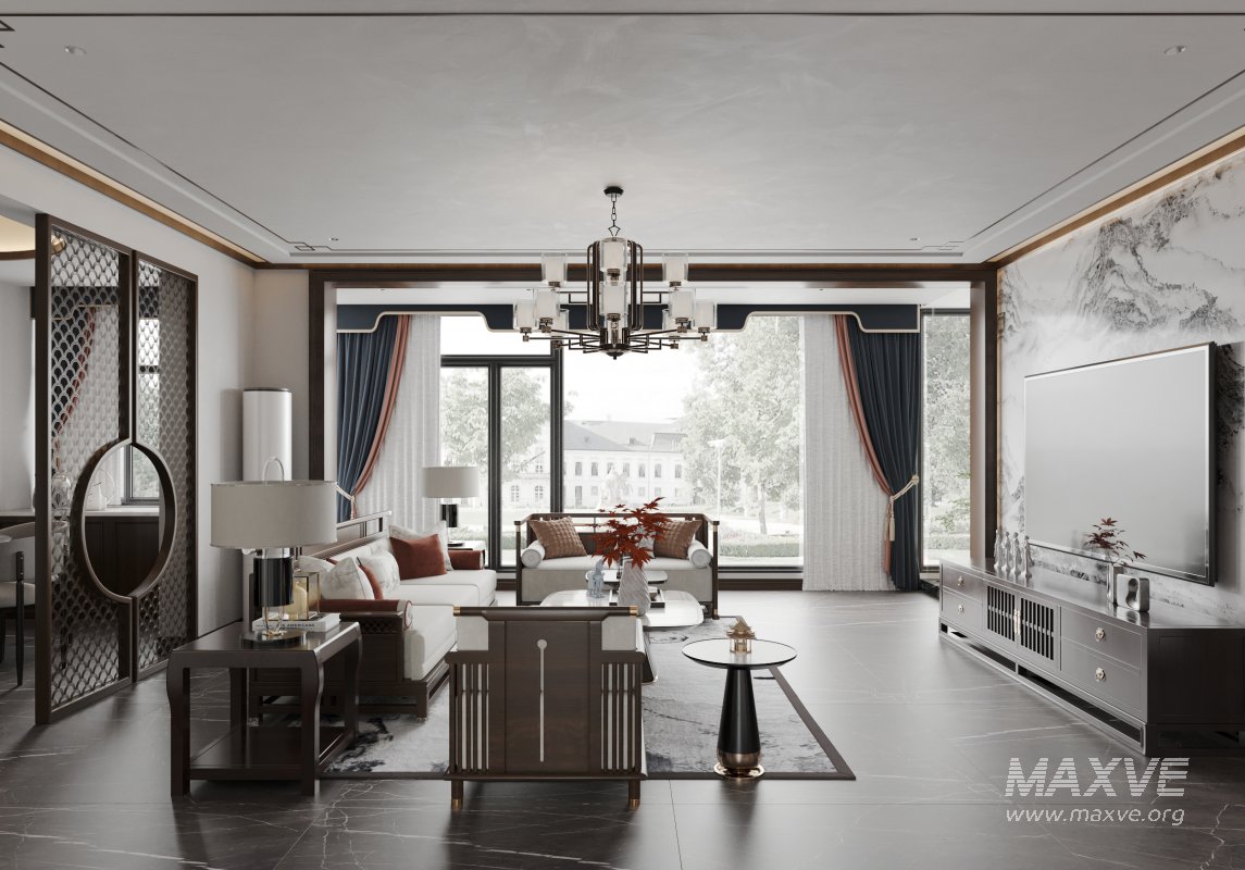 Chinese Living Room Dining Room - Image 1