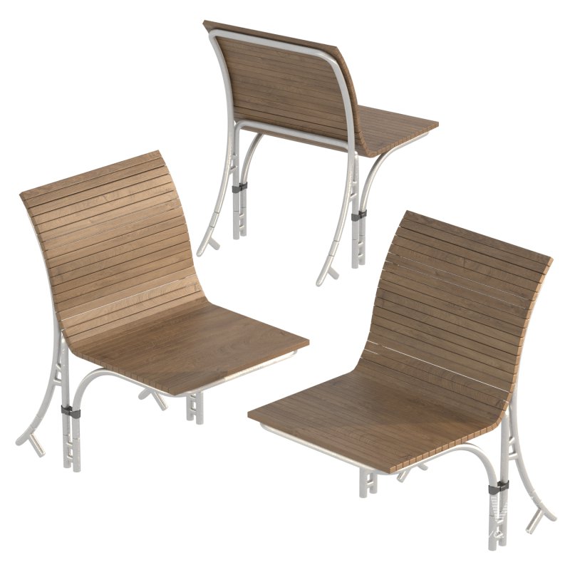 Linear Garden Bench Set - Image 2