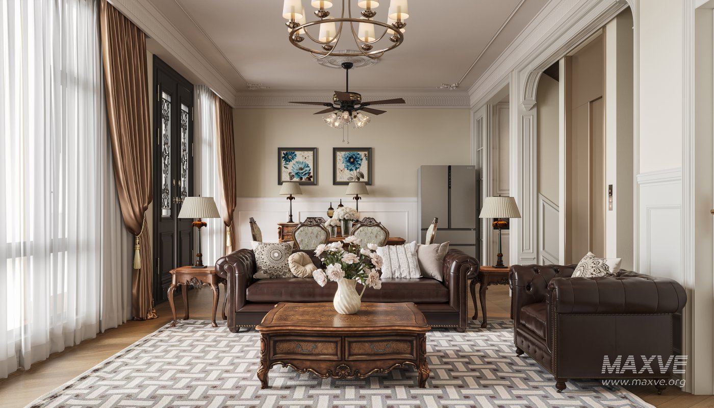 Luxurious classic living room and dining room - Image 7