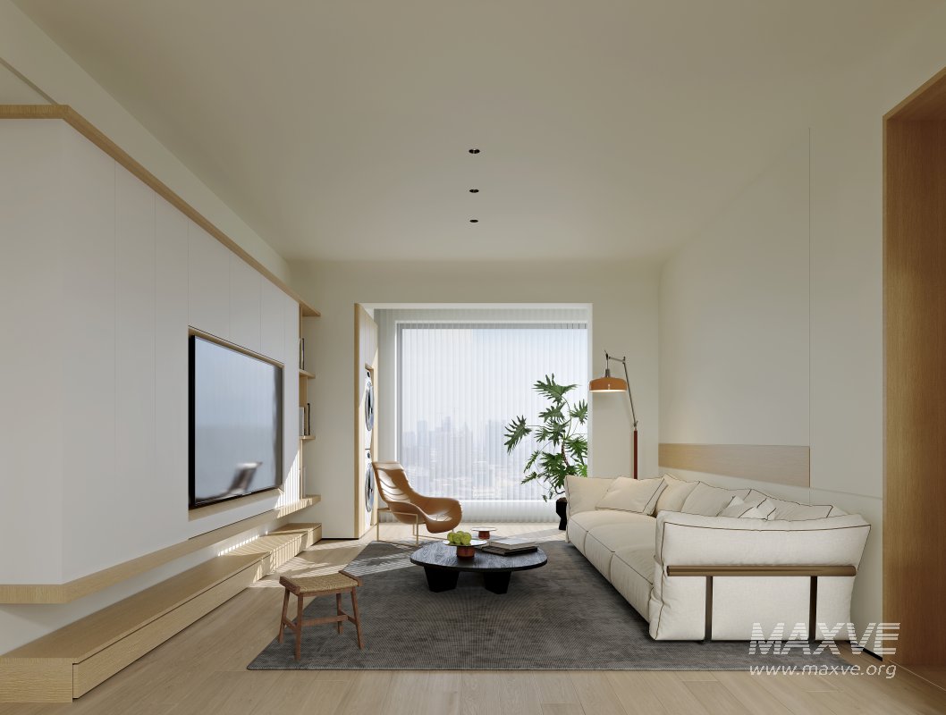 Modern living room and dining room interior scene - Image 4