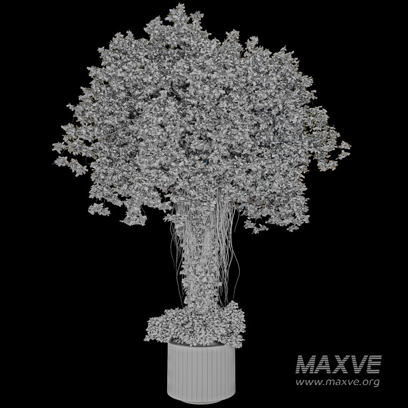 Decorative Indoor Plant and and Ivy Branches in Pot 02 - Image 6