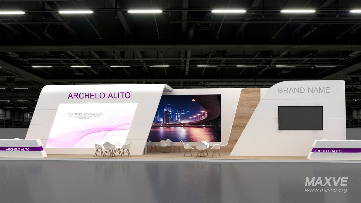 exhibition booth stand 3d Model - Image 3