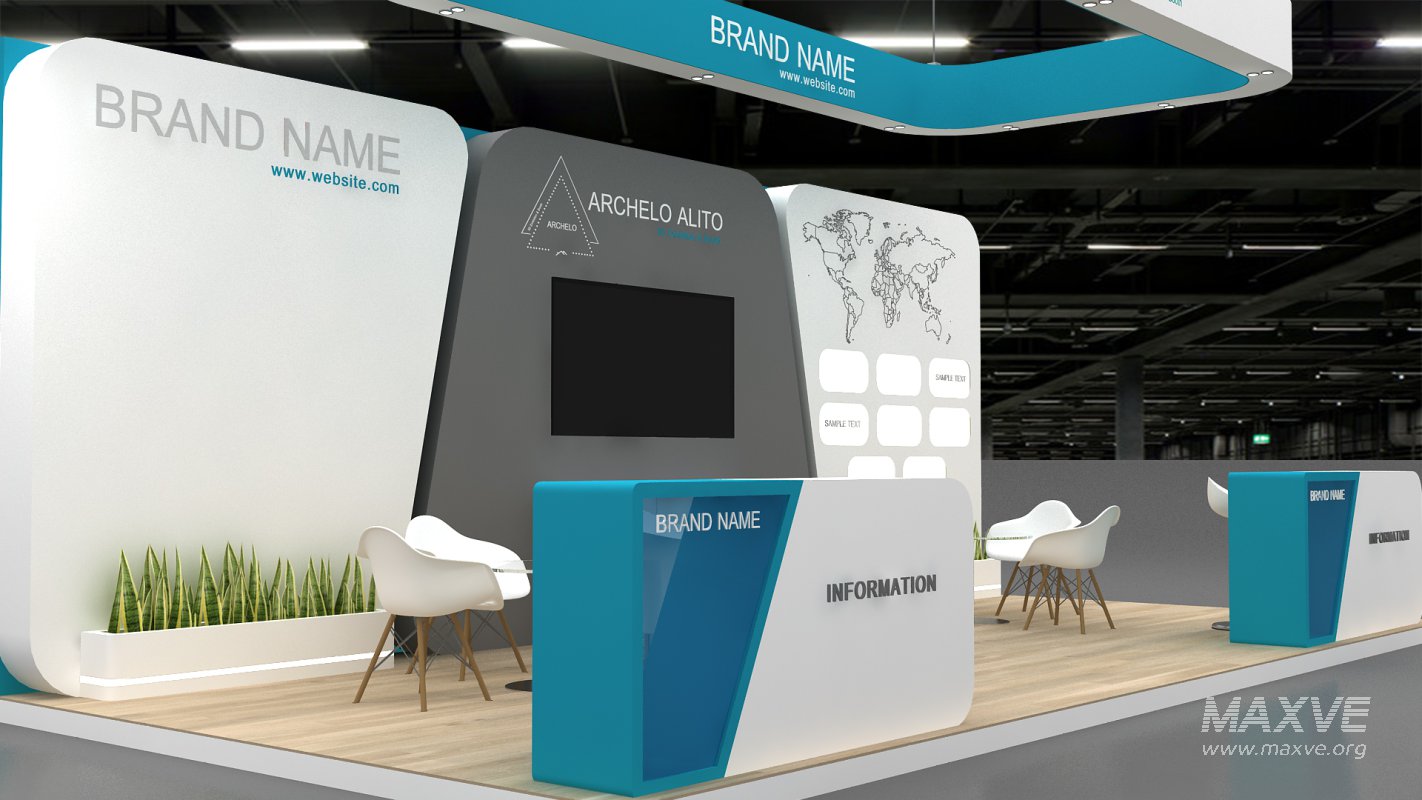 3d exhibition booth stand - Image 1