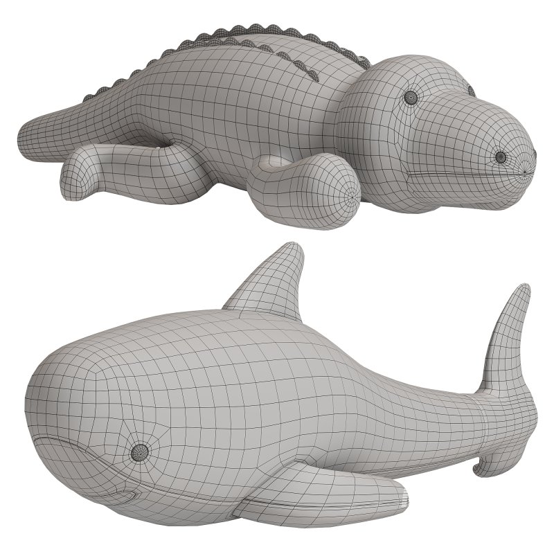Shark and Crocodile Plush Toy - Image 4