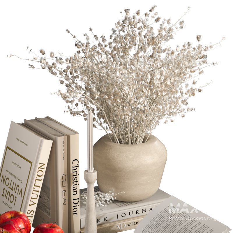 Decorative Set with Apples and Flowers 02 - Image 3