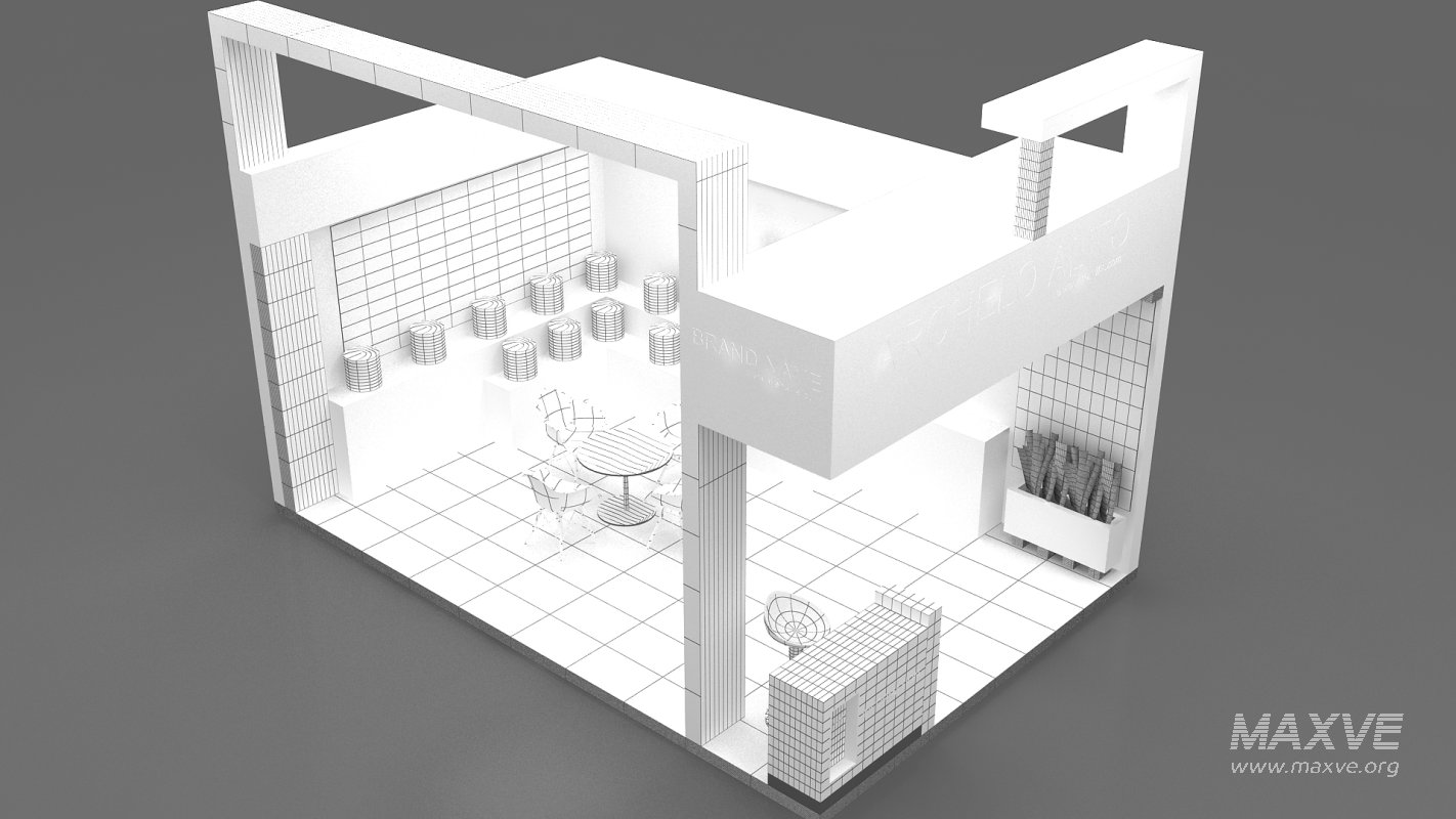 exhibition booth stand 3d Model - Image 9