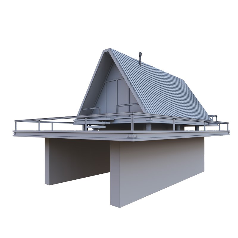 House Cabin home Villa Modern 3d model - Image 8