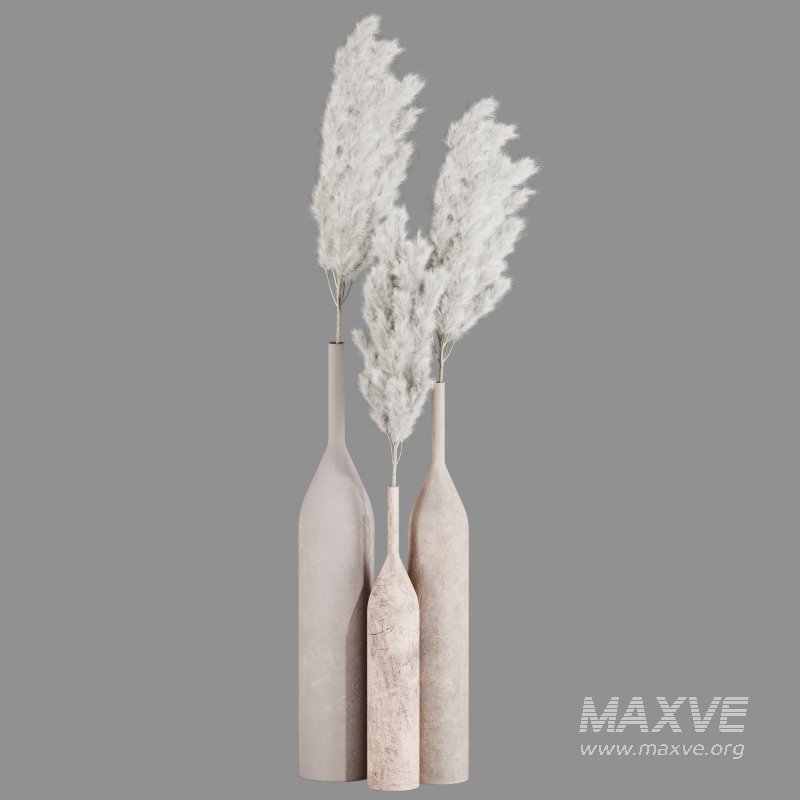 Minimal Pampas Bouquet in Pottery Pot - Image 2