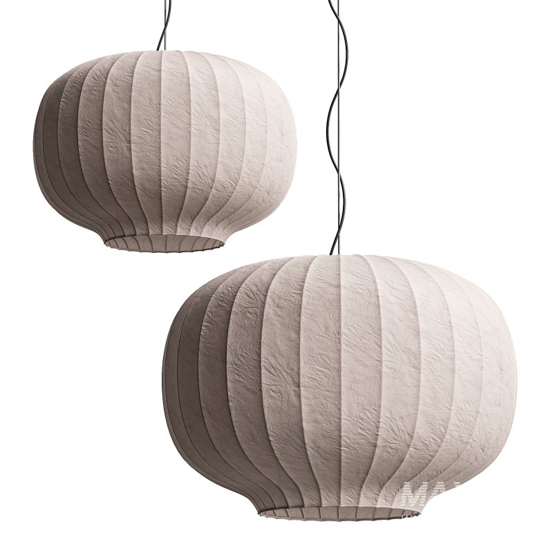 Japanese Style Silk Pendant Light - Image 4