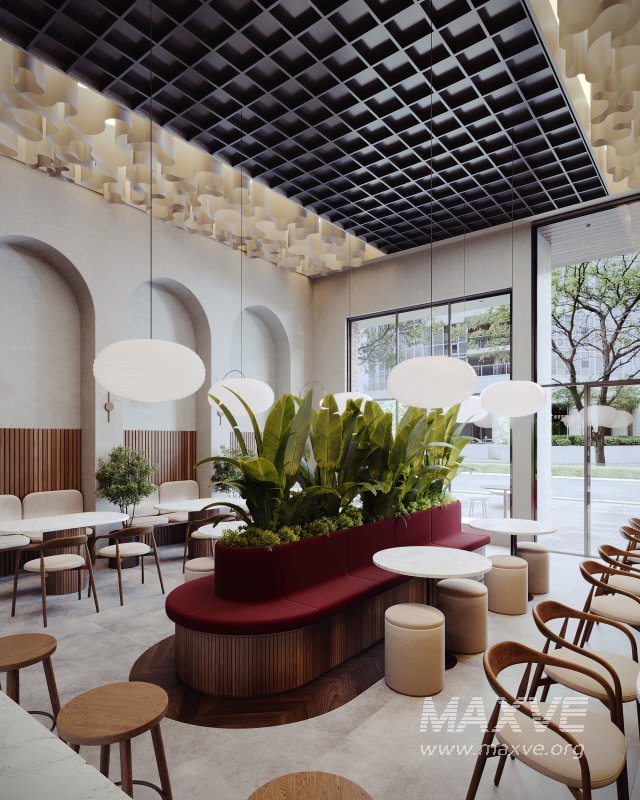 Coffee Shop 3D Model – Interior & Exterior | 3ds Max + Corona Renderer - Image 7