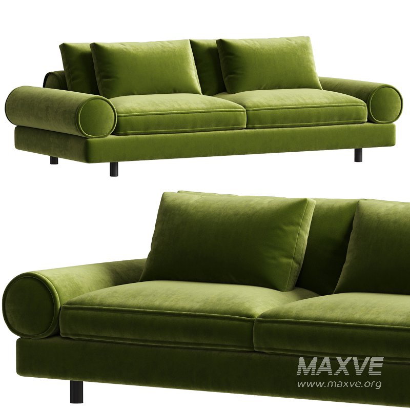 Black Tie Sebastian Green Sofa - Image 5
