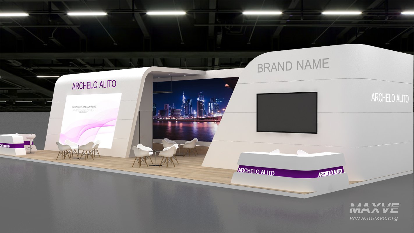 exhibition booth stand 3d Model - Image 2