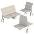 Linear Garden Bench Set - Thumbnail 5