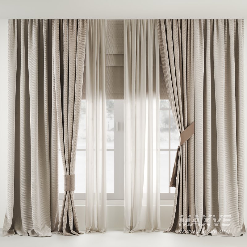 Silk and Cotton Curtain Set 71 - Image 1