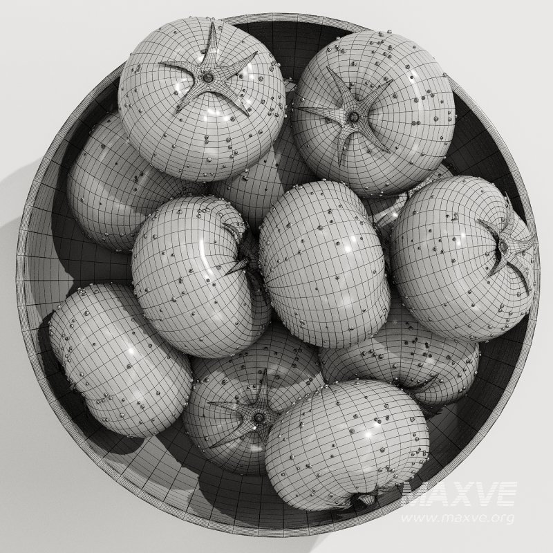 Low Glass Bowl Centerpiece with Tomatos - Image 4