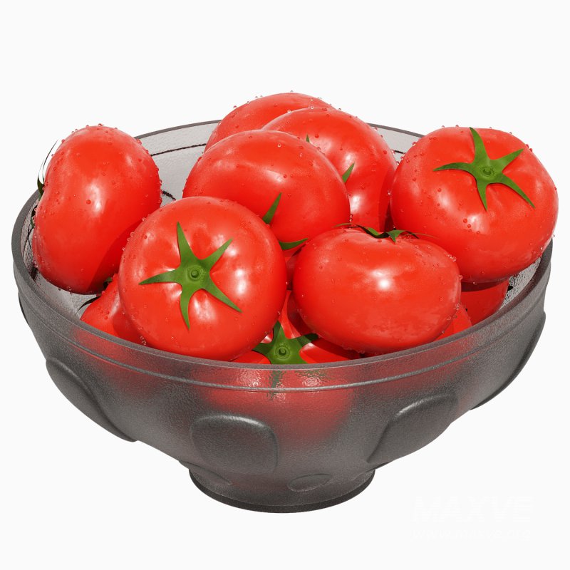 Low Glass Bowl Centerpiece with Tomatos - Image 3