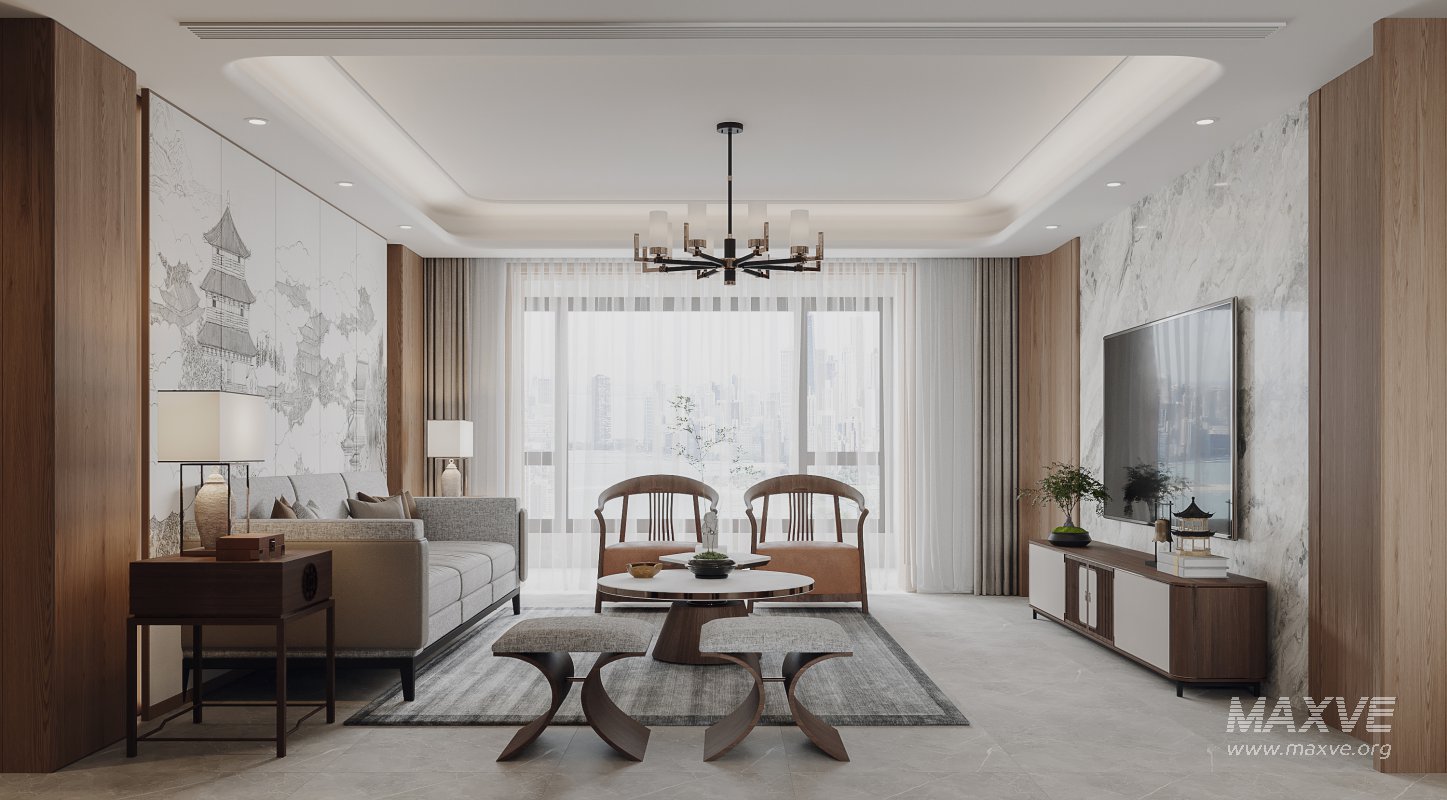 Chinese Living Room Dining Room - Image 1