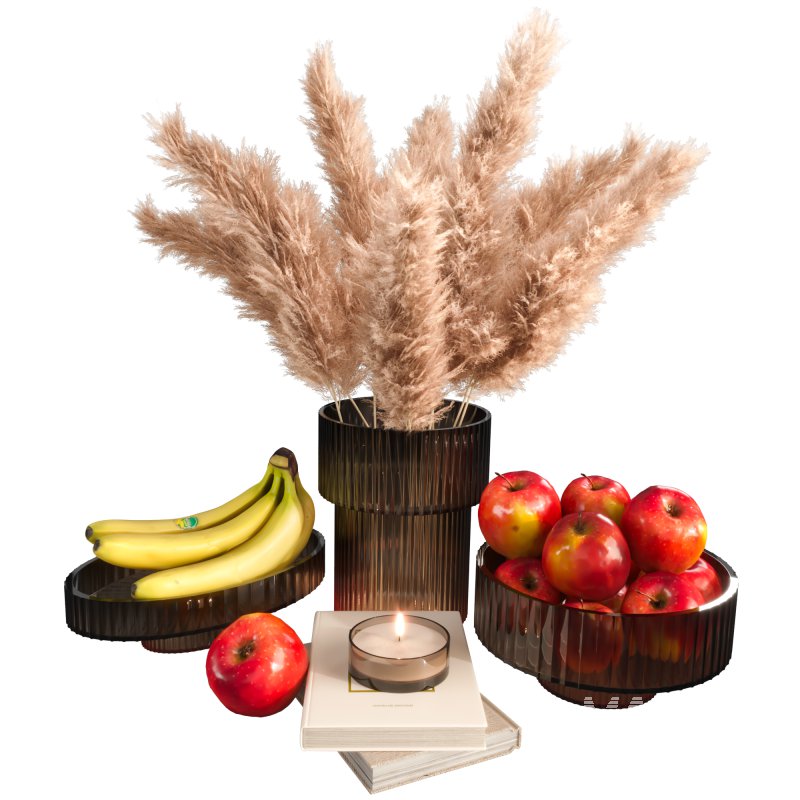 Decorative Set with Fruits and Flowers 04 - Image 3