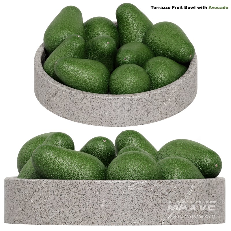 Terrazzo Fruit Bowl with Avocado - Image 1
