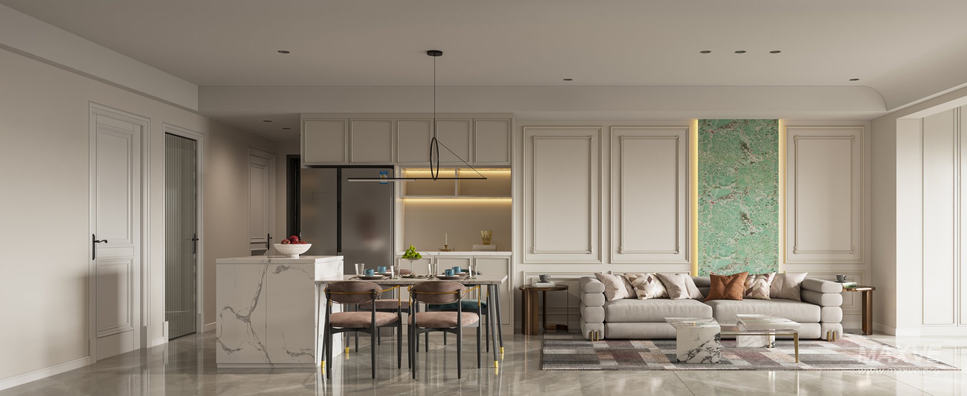 Luxurious living room and dining room - Image 1